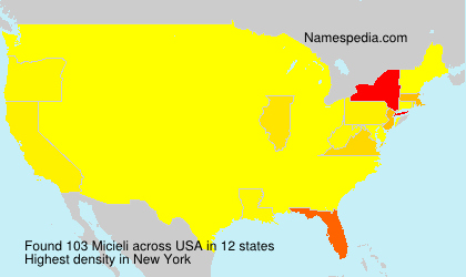 Surname Micieli in USA