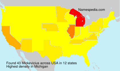 Surname Mickevicius in USA
