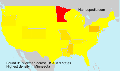 Surname Mickman in USA