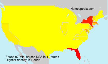 Surname Midi in USA