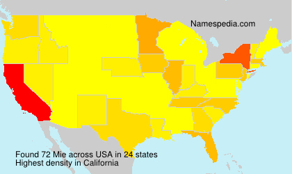 Surname Mie in USA