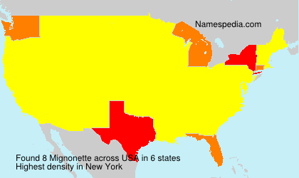 Surname Mignonette in USA