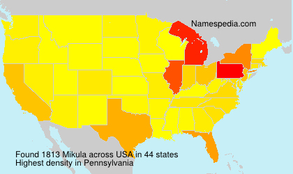 Surname Mikula in USA
