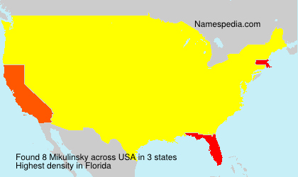 Surname Mikulinsky in USA