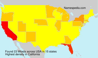 Surname Milada in USA