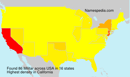 Surname Militar in USA