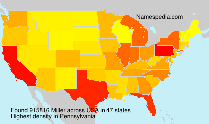 Surname Miller in USA