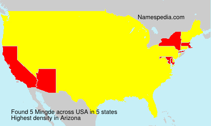 Surname Mingde in USA