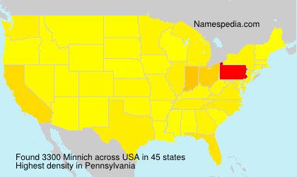 Surname Minnich in USA