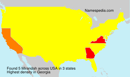 Surname Mirandah in USA