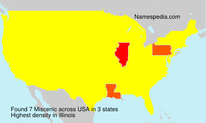 Surname Miscenic in USA