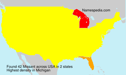 Surname Missant in USA