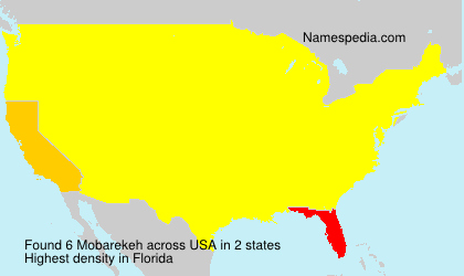 Surname Mobarekeh in USA