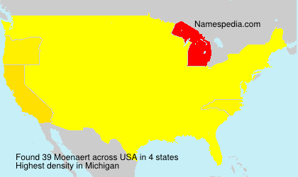 Surname Moenaert in USA