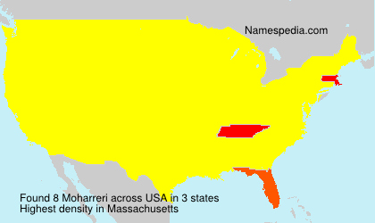 Surname Moharreri in USA