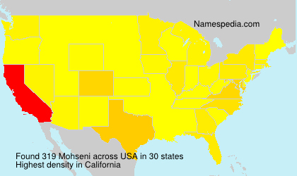 Surname Mohseni in USA