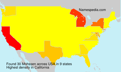Surname Mohssen in USA