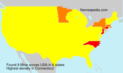 Surname Moie in USA