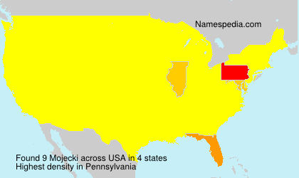 Surname Mojecki in USA