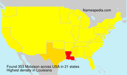 Surname Molaison in USA