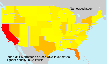 Surname Monasterio in USA