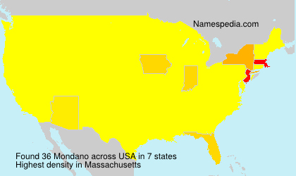 Surname Mondano in USA