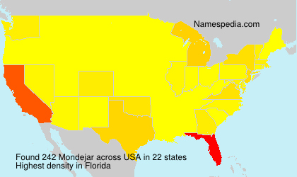 Surname Mondejar in USA