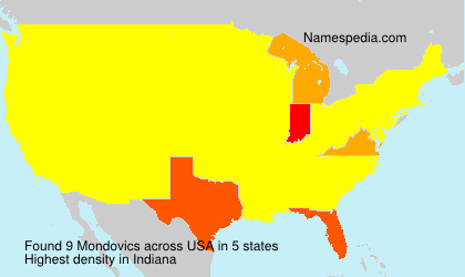 Surname Mondovics in USA