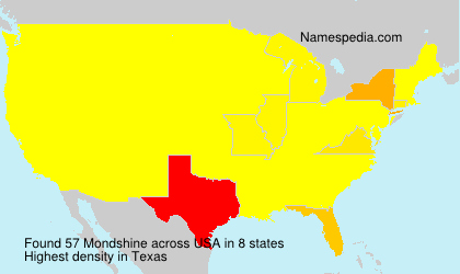 Surname Mondshine in USA