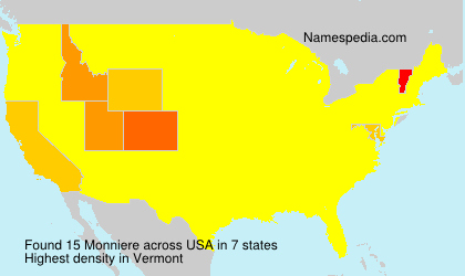 Surname Monniere in USA