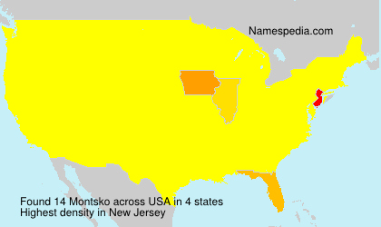 Surname Montsko in USA