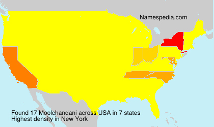 Surname Moolchandani in USA