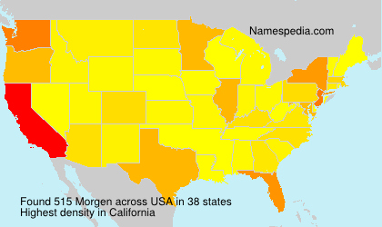 Surname Morgen in USA