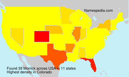 Surname Morrick in USA