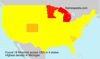 Surname Moschet in USA