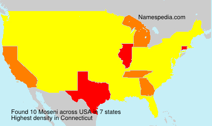 Surname Moseni in USA