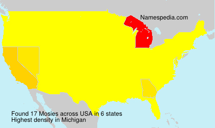 Surname Mosies in USA