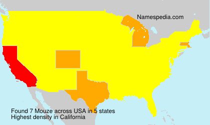 Surname Mouze in USA