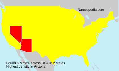 Surname Moyza in USA