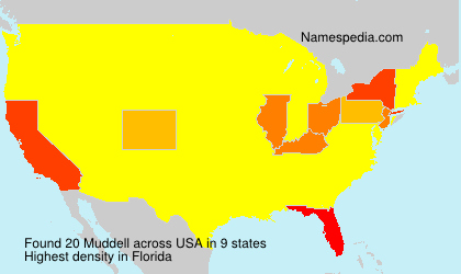 Surname Muddell in USA