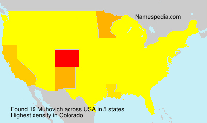 Surname Muhovich in USA