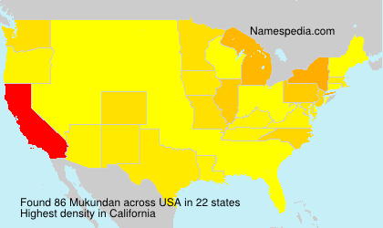 Surname Mukundan in USA