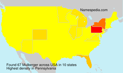 Surname Mulberger in USA