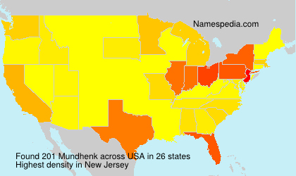 Surname Mundhenk in USA