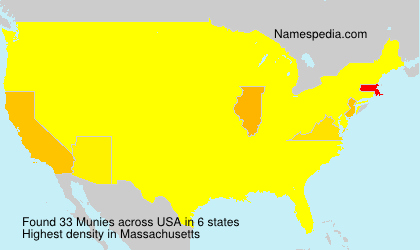 Surname Munies in USA
