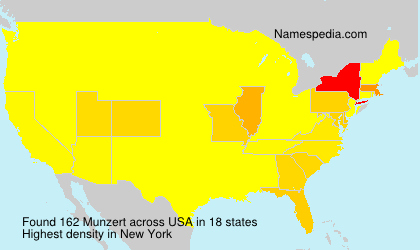 Surname Munzert in USA