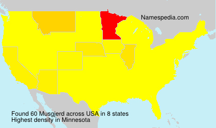 Surname Musgjerd in USA