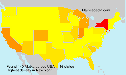Surname Mutka in USA