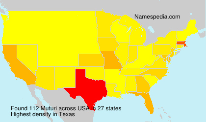 Surname Muturi in USA