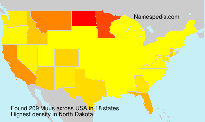 Surname Muus in USA